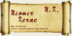 Miomir Kerac vizit kartica